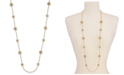Charter Club Crystal Filigree Long Strand Gold-Tone Necklace, 42" + 2" extender, Created for Macy's 